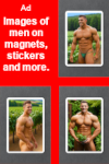Sexy men, hot hunks, muscular men. Magnets, stickers, notebooks and greeting cards.